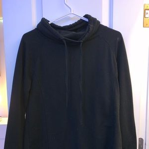 Black cuffed neck pullover